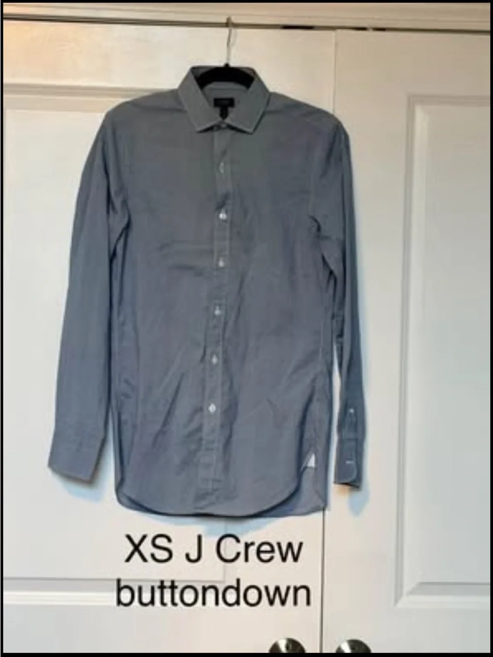 J. Crew Men's Gray Long-Sleeve Button-Down Shirt